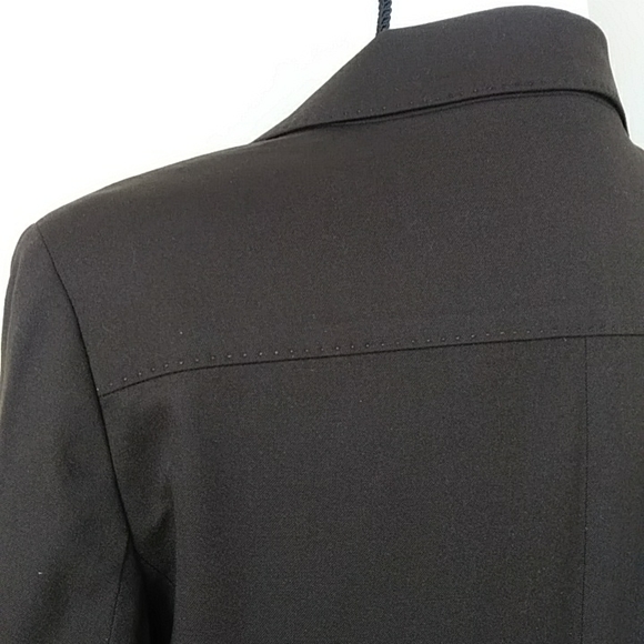 Talbots Stretch Wool Lined Two Button Blazer 10P Brown - Picture 14 of 16